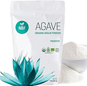 NBF Organic Agave Inulin Powder (16 Oz) 100% Pure, Prebiotic Fiber Powder, Soluble Inulin Fiber, Digestive Fiber, Unflavored Fiber, Gut Health Fiber, Gluten-Free, Keto, Kosher in Pakistan