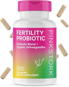 Pink Stork Fertility Support Probiotics for Women with Ashwagandha for Vaginal Health, Conception, pH Balance, Hormone Balance, and Gut Flora, Fertility Supplements for Women, 30 Capsules in Pakistan