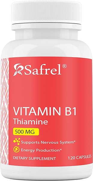 Safrel Vitamin B1 (Thiamine) 500mg, 120 Capsu in Pakistan
