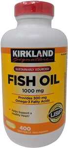 Kirkland Signature Fish Oil Concentrate with Omega-3 Fatty Acids, 400 Softgels, 1000mg in Pakistan