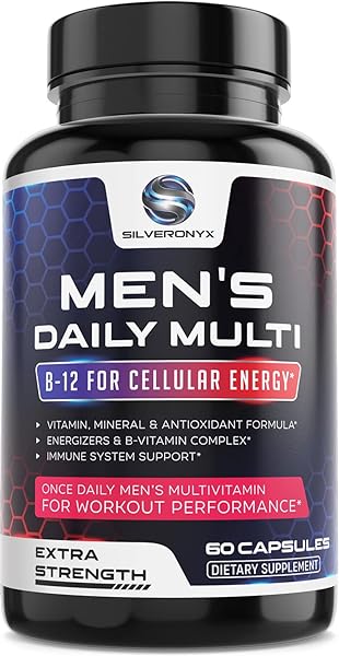 Men’s Multivitamin, Supplement with Vitamin A, C, D, E & Zinc - Immune Health Support, B12, Calcium & More Vitamins - Daily Nutritional Mens Multivitamins & Minerals, 30 Day Supply - 60 Capsules in Pakistan