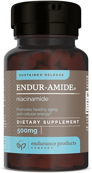 NAD+ Niacinamide B3, Endur-Amide 500mg Sustained Release Flush-Free for Optimal Absorption, Promoting Healthy Cellular Repair & Energy Metabolism - 200 Tablets in Pakistan in Pakistan