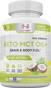 Keto MCT Oil Capsules with C8 & C10 - Fast Acting Ketosis Brain & Body Fuel for Women and Men - All Natural, Non GMO, Made in USA - 30 Day Supply in Pakistan