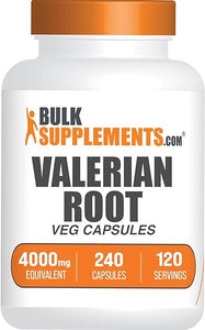 BulkSupplements.com Valerian Root Capsules - Valerian Root Extract, Valerian Root Capsules 1000mg - Vegan, 2 Capsules per Serving, 4000mg Equivalent, 240 Veg Capsules, Pack of 1 in Pakistan
