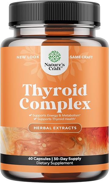 Thyroid Support Natural Complex Supplement Capsules with Vitamin B-12 Zinc and Iodine Increase Metabolism Boost Immune System Thyroid Energy Booster Weight Loss Men and Women - 30 Servings in Pakistan