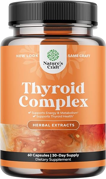 Thyroid Support Natural Complex Supplement Capsules with Vitamin B-12 Zinc and Iodine Increase Metabolism Boost Immune System Thyroid Energy Booster Weight Loss Men and Women - 30 Servings in Pakistan in Pakistan