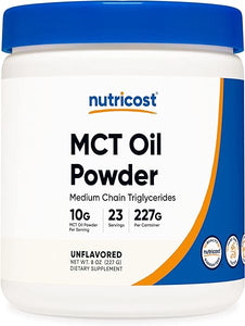 Nutricost Premium MCT Oil Powder .5LBS - Best For Keto, Ketosis, and Ketogenic Diets - Zero Net Carbs, Non-GMO and Gluten Free in Pakistan