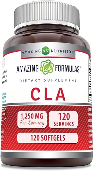 Amazing Formulas CLA 1250Mg 120 Softgels Supplements | Conjugated Linoleic Acid | Non-GMO | Gluten Free in Pakistan