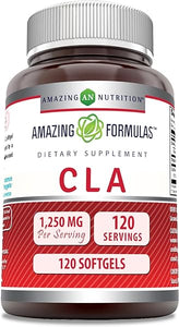 Amazing Formulas CLA 1250Mg 120 Softgels Supplements | Conjugated Linoleic Acid | Non-GMO | Gluten Free in Pakistan