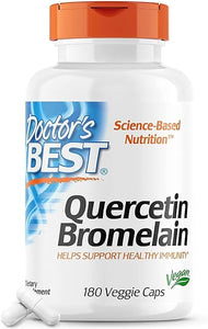 Doctor's Best Quercetin Bromelain, Immunity Support Capsule, Heart, Joint & Healthy Respiratory System, Non-GMO, Vegan, Gluten Free, Soy Free,180 VC in Pakistan