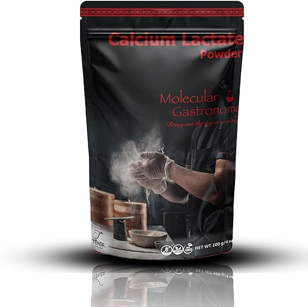 Calcium Lactate Powder Food Grade | Non-GMO, Vegan, OU Kosher Certified | Molecular Gastronomy (Sodium Alginate Supportive) | Calcium Lactate Powder | (4 Ounce) in Pakistan in Pakistan