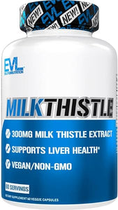 EVL Silymarin Milk Thistle Capsules - Pure Milk Thistle Supplement for Optimal Liver Cleanse Detox & Repair - Herbal Liver Support Supplement with Milk Thistle Extract - 60 Non-GMO Veggie Capsules in Pakistan