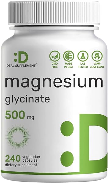 Magnesium Glycinate 500mg, 240 Veggie Capsule in Pakistan