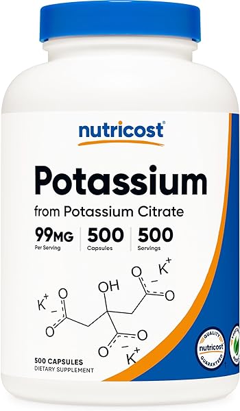 Nutricost Potassium Citrate 99mg, 500 Capsule in Pakistan