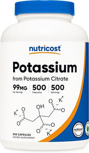 Nutricost Potassium Citrate 99mg, 500 Capsules in Pakistan