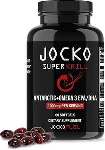 Jocko Fuel Antarctic Krill Oil Omega 3 Fatty Acid Supplements DHA & EPA - 1000mg Softgels - Supports Joints, Mobility & Mental Function (60 Softgels) in Pakistan