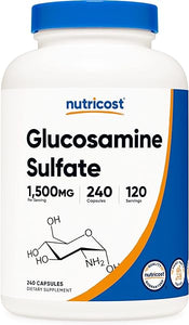 Nutricost Glucosamine Sulfate 750mg, 240 Capsules (1500mg Per Serving) in Pakistan
