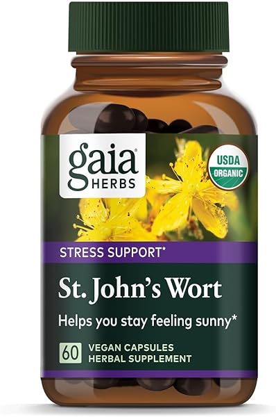 Gaia Herbs St. John's Wort - Natural Stress Support Supplement - with St. John's Wort - 60 Vegan Capsules (20-Day Supply) in Pakistan in Pakistan