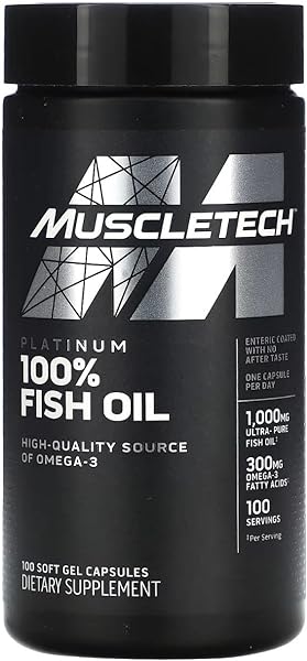 Omega 3 Fish Oil Capsules MuscleTech 100% Omega Fish Oil Burpless Fish Oil Supplement Omega 3 Fatty Acid Supplement Fish Oil 1000mg Pills, 100 Count in Pakistan in Pakistan