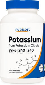 Nutricost Potassium Citrate 99mg, 240 Capsules - Gluten Free, Non-GMO in Pakistan