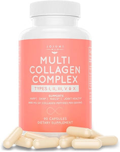 5-in-1 Multi Collagen Capsules (Type I, II, III, V + X) for Skin, Hair, Nails & Joint Health - Collagen Supplements for Women Gut Health Collagen Peptides & Anti Aging Pills in Pakistan