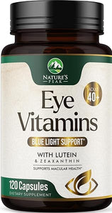 Eye Vitamin & Mineral Supplement with Lutein, Zeaxanthin, Bilberry & Zinc, Supports Eye Strain, Vision Health for Adults with Vitamins C & E, Non-GMO, Vegan Eye Vitamins Supplement - 120 Capsules in Pakistan