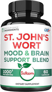 St Johns Wort Capsules 1000mg - 10in1 with Ashwagandha Root, Holy Basil, L-Theanine, Magnesium L-Threonate & More - 60 Capsules - Comfortable Mood, Brain Health, Concentration & Energy Production in Pakistan
