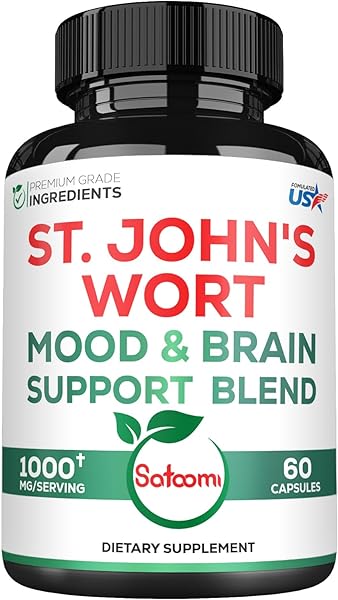 St Johns Wort Capsules 1000mg - 10in1 with Ashwagandha Root, Holy Basil, L-Theanine, Magnesium L-Threonate & More - 60 Capsules - Comfortable Mood, Brain Health, Concentration & Energy Production in Pakistan in Pakistan