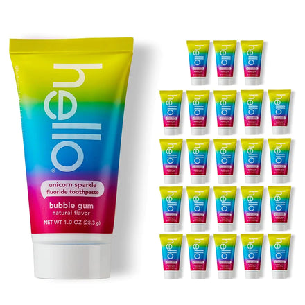 hello Variety (Unicorn, Strawberry, Grape) Fluoride Kids Toothpaste, Anticavity, Vegan, SLS Free, Gluten Free, for Ages 2 and Up, 4.2 Ounce (Pack of 3)