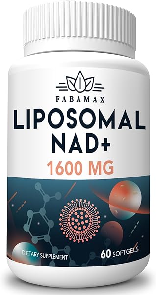 1600 mg Liposomal NAD Supplement, 98% Pure NAD+ Supplement, Superior Absorption, Alternative to Nicotinamide Riboside or NADH to Boost NAD+ for Aging Defense, Energy, Longevity,60 Softgels in Pakistan