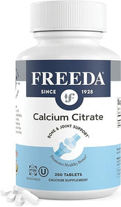 Freeda Calcium Citrate - Kosher Vegan Calcium Supplement for Women & Men - Bone Health & Joint Support - Calcium 1000mg per Serving - Calcium Citrate 1000mg Tablets Calcium Without Vitamin D (250 Ct) in Pakistan