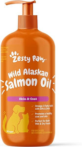Wild Alaskan Salmon Oil for Dogs & Cats - Omega 3 Skin & Coat Support - Liquid Food Supplement for Pets - Natural EPA + DHA Fatty Acids for Joint Function, Immune & Heart Health, 32 Fl Oz in Pakistan
