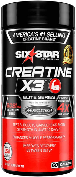 Creatine Pills | Six Star Post Workout X3 Creatine Capsules | Creatine Monohydrate Blend | Muscle Recovery & Muscle Builder for Men & Women | Creatine Supplements | Creatina Monohidratada, 20 Servings