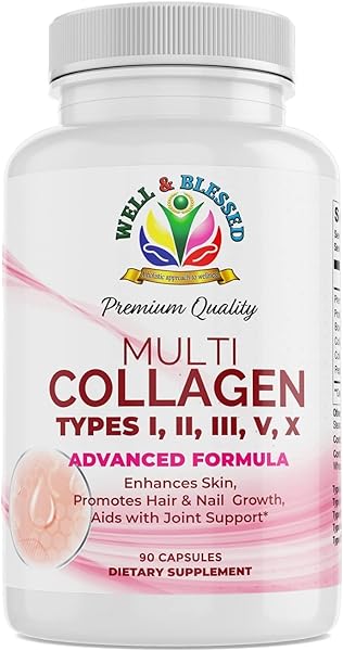 Multi Premium Collagen Supplements for Women with Vitamin C, E -Tighten Skin, Reduce Wrinkles, Strong Nails, Joints & Hair Growth - Anti Aging Skin Care Supplements for Women -90 Capsules in Pakistan