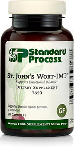 Standard Process St John's Wort-IMT - Whole Food Mental Health and Stress Relief with Organic Carrot, Alfalfa, Carrot Oil, Calcium Lactate, Inositol, Iodine, and Magnesium Citrate - 90 Capsules in Pakistan