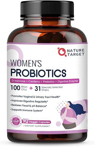 Probiotics for Women Digestive Health, 100 Billion CFUs Probiotic with Digestive Enzymes & Prebiotics, Vaginal Probiotics with Cranberry for Urinary Tract Health & pH Balance, 90 Veggie Capsules in Pakistan