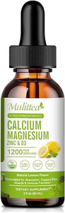 Calcium Magnesium Zinc with D3 Plus Vitamin C D3 K2 & Magnesium Glycinate-Calcium Supplement | Gluten Free |2 f lo z in Pakistan
