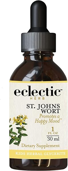 ECLECTIC INSTITUTE Kids Herbs - St. John's Wort, Black Cherry Flavor | Herbal Health Supplement, Promotes a Positive Mood | 1 fl oz (30 ml) in Pakistan in Pakistan