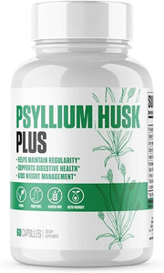 PSYLLIUM Husk | #1 New Psyllium Husk Supplement + Slippery Elm Bark, Aloe Ferrox Powder, Chlorella + 7 More | for Men & Women w/Maintain Bowel Regularity, Supports Digestive Health - 60 Capsules in Pakistan