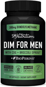 DIM 300mg For Men | Estrogen Blocker & Aromatase Inhibitor | Men's Hormone Balance & Fitness Booster Supplement | Diindolylmethane Plus CDG & Sulforaphane for Mens Health | Gluten-Free | 60 Capsules in Pakistan