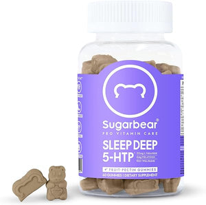 Sugarbear Sleep Aid Gummies for Adults with Melatonin 6mg, Magnesium, L-Theanine, 5 HTP, B6, Valerian Root, Lemon Balm - Vegan Chewable Sleep Supplement, Sleep Vitamins (1 Month Supply) in Pakistan