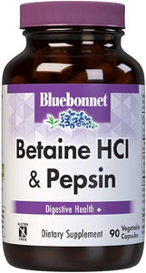 BlueBonnet Betaine HCI Plus Pepsin Vegetarian Capsules, 90 Count in Pakistan