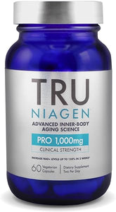 TRU NIAGEN PRO 1000mg | Patented Nicotinamide Riboside NAD+ Supplement | NR Supports Cellular Energy Metabolism & Repair, Vitality, Healthy Aging of Heart, Brain & Muscle (30 Servings) in Pakistan