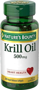 Nature's Bounty Krill Oil, Heart Health, Dietary Supplement, 500mg, Rapid Release Softgels, 30 count in Pakistan