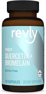 Amazon Brand - Revly Quercetin + Bromelain, 500 mg Quercetin with 150 mg Bromelain, Vegan, Pineapple, 50 Capsules in Pakistan