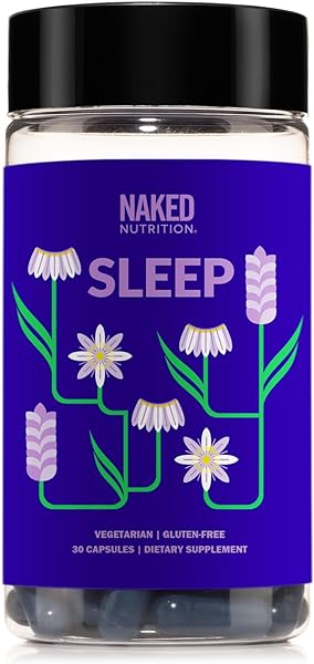 Naked Sleep - GABA L Theanine Natural Sleep Aid - Lemon Balm, Lavender, and Melatonin for Improved Relaxation and Sleep Quality - Gluten-Free and Vegetarian - 30 Capsules in Pakistan in Pakistan