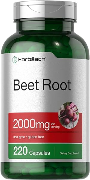 Beet Root Powder Capsules | 220 Pills | Herbal Extract | Non-GMO, Gluten Free, and DNA Tested Supplement | by Horbaach in Pakistan