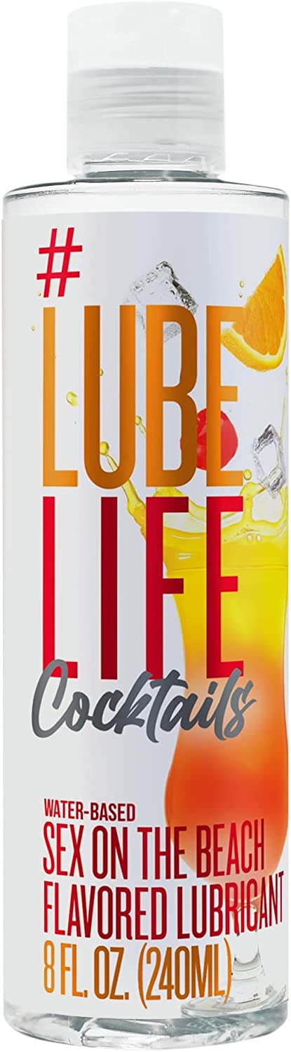 Lube Life Water-Based Strawberry Flavored Lubricant, Personal Lube for Men, Women and Couples, Made Without Added Sugar, 8 Fl Oz