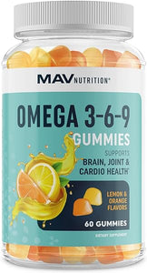 Omega 3 6 9 + DHA Gummies | Plant-Based Triple Omegas from Chia Seed Oil | with 50mg of DHA from Algae | Vegetarian, Non-GMO, Gluten-Free, Essential Fatty Acid Supplements for Adults | 60 Gummies in Pakistan