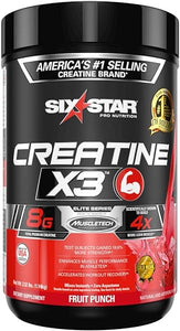 Creatine Powder Six Star Creatine X3 Creatine HCl + Creatine Monohydrate Powder Muscle Builder & Muscle Recovery Workout Supplement Creatine Supplements Fruit Punch (35 Servings), 2.5 Pound (Pack of 1) (SSCH3-002-FP-0-US) in Pakistan